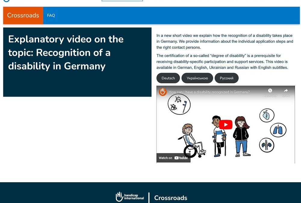 Video: ‘How can I get my disability recognized in Germany?[Deutschland]