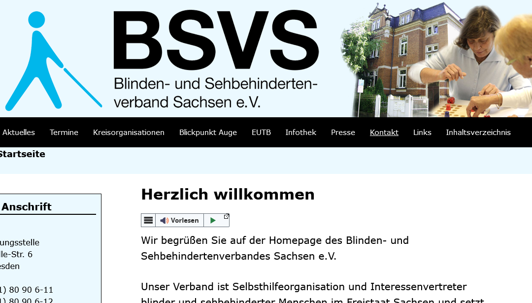 Blinden und Sehbehinderten Verband Sachsen e.V. (BSVS) – Koordinierungsstelle Dresden [Sachsen]